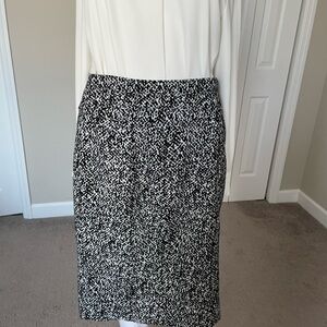 White House Black Market Elegant Black and White Women's Skirt